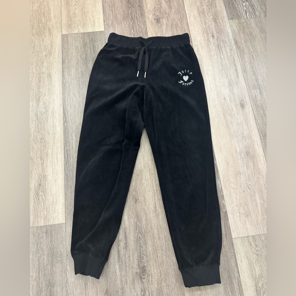 Juicy Couture Black Velour Track Sweatpants